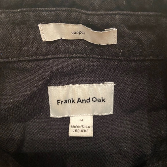 Franck and oak black men shirt M - Picture 3 of 3